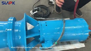 Видео закачки воды осевым насосом
